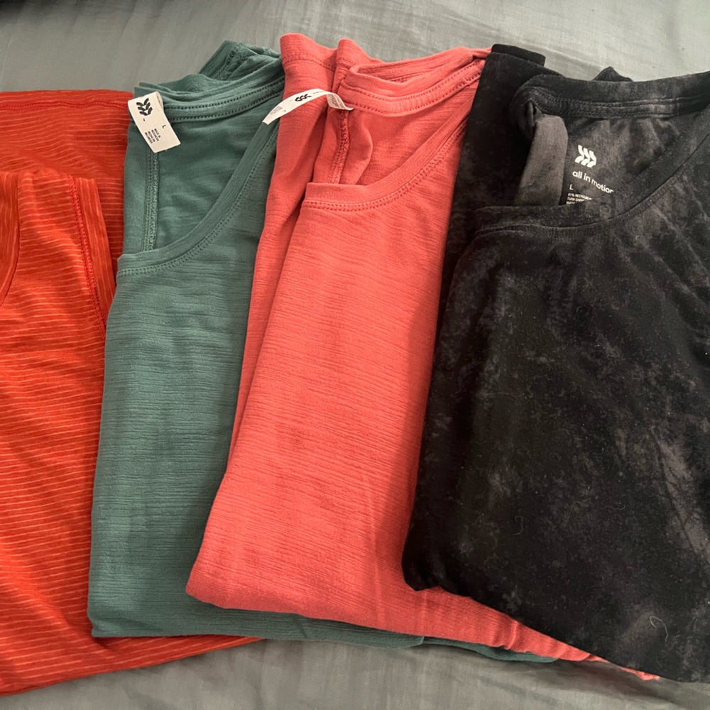 All in Motion Red and Green Tank Top Athletic Wear